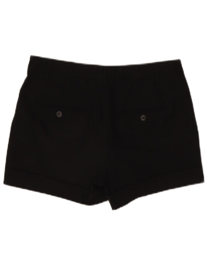 Zara Mujer Chino Shorts Small W26 Poliéster Negro