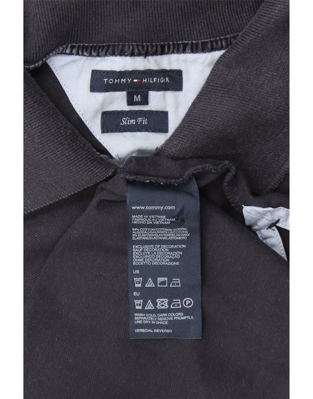 TOMMY HILFIGER Polo ajustado para mujer UK 40 Azul marino mediano