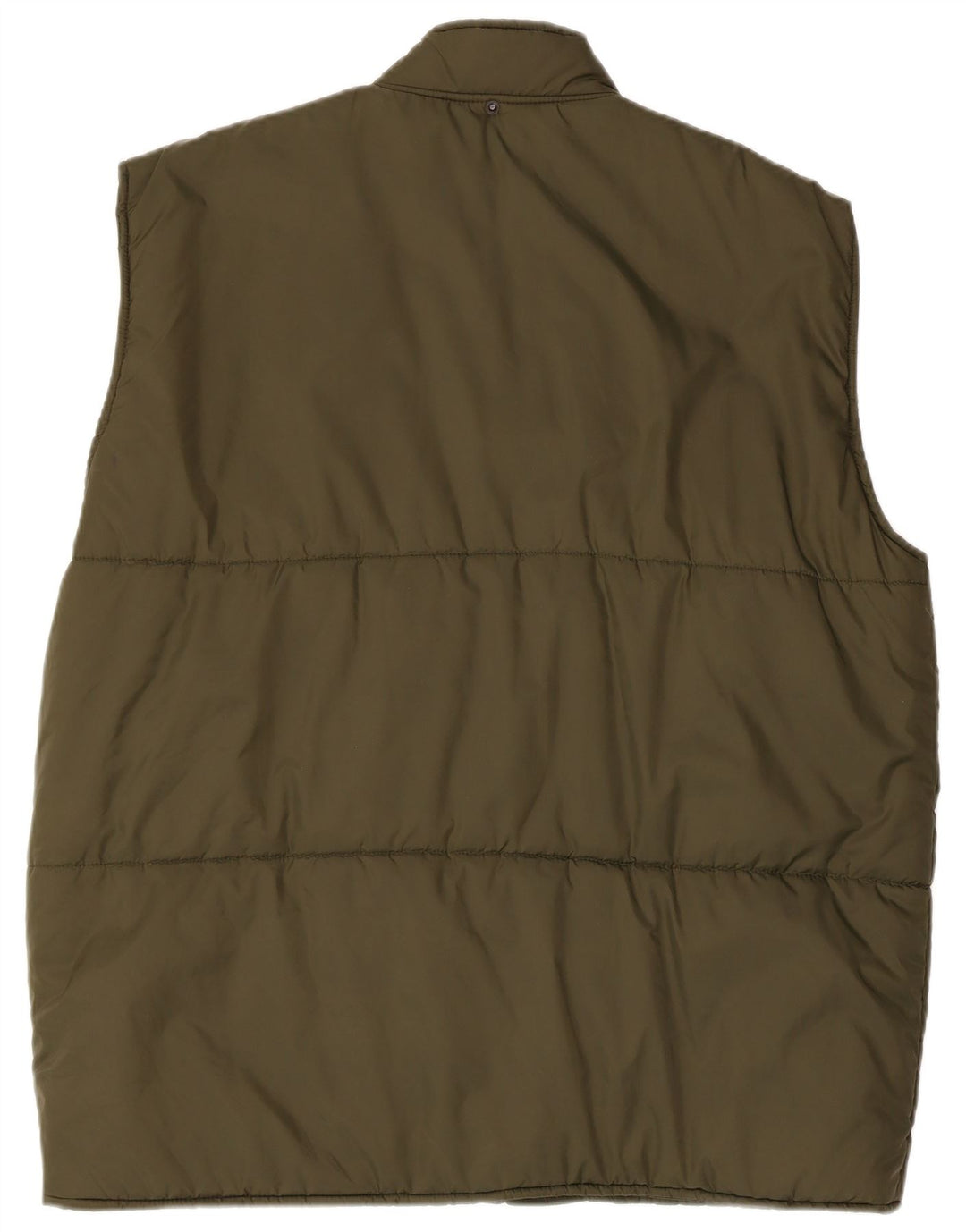 Vintage Hombres Gilet Reino Unido 42 XL Poliamida Caqui