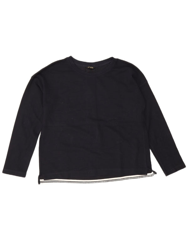 Massimo Dutti Top Mujer Manga Larga UK 46 Large Azul Marino