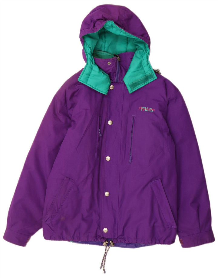 Fila Chaqueta de esquí con capucha para niño 13-14 años Poliéster color block morado