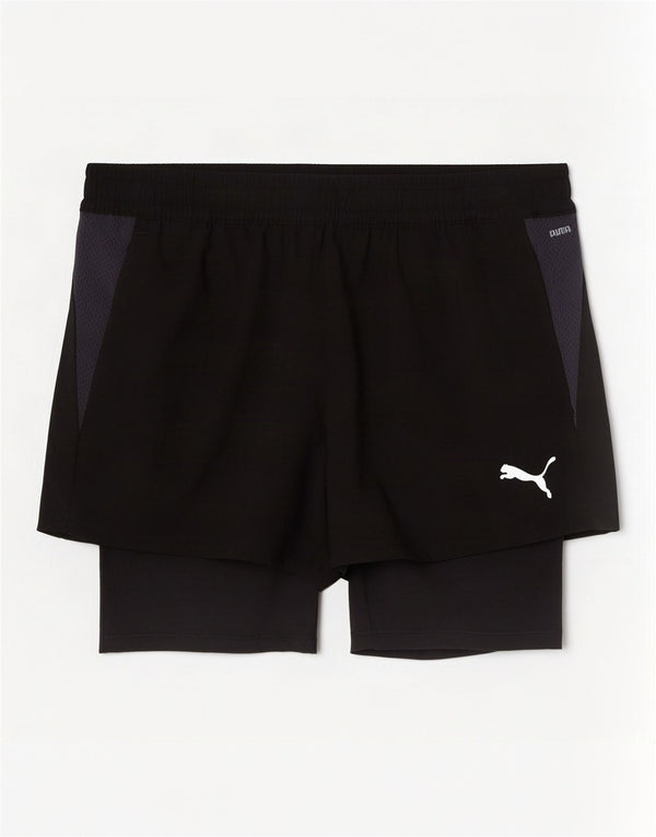 Puma Pantalones cortos deportivos para hombre Small Black Colourblock Poliéster