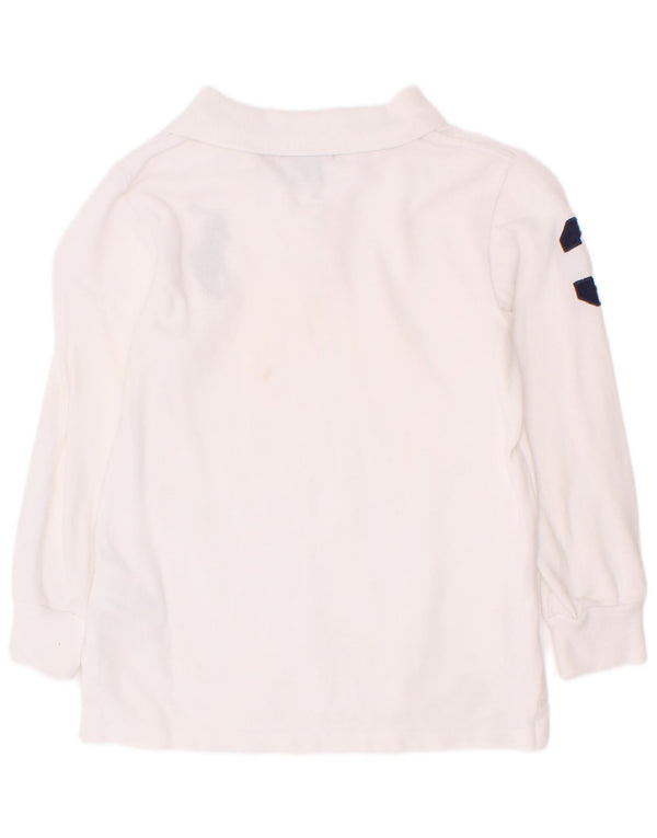 Polo Ralph Lauren Camisa de manga larga con gráfico para niño 3-4 años Algodón blanco