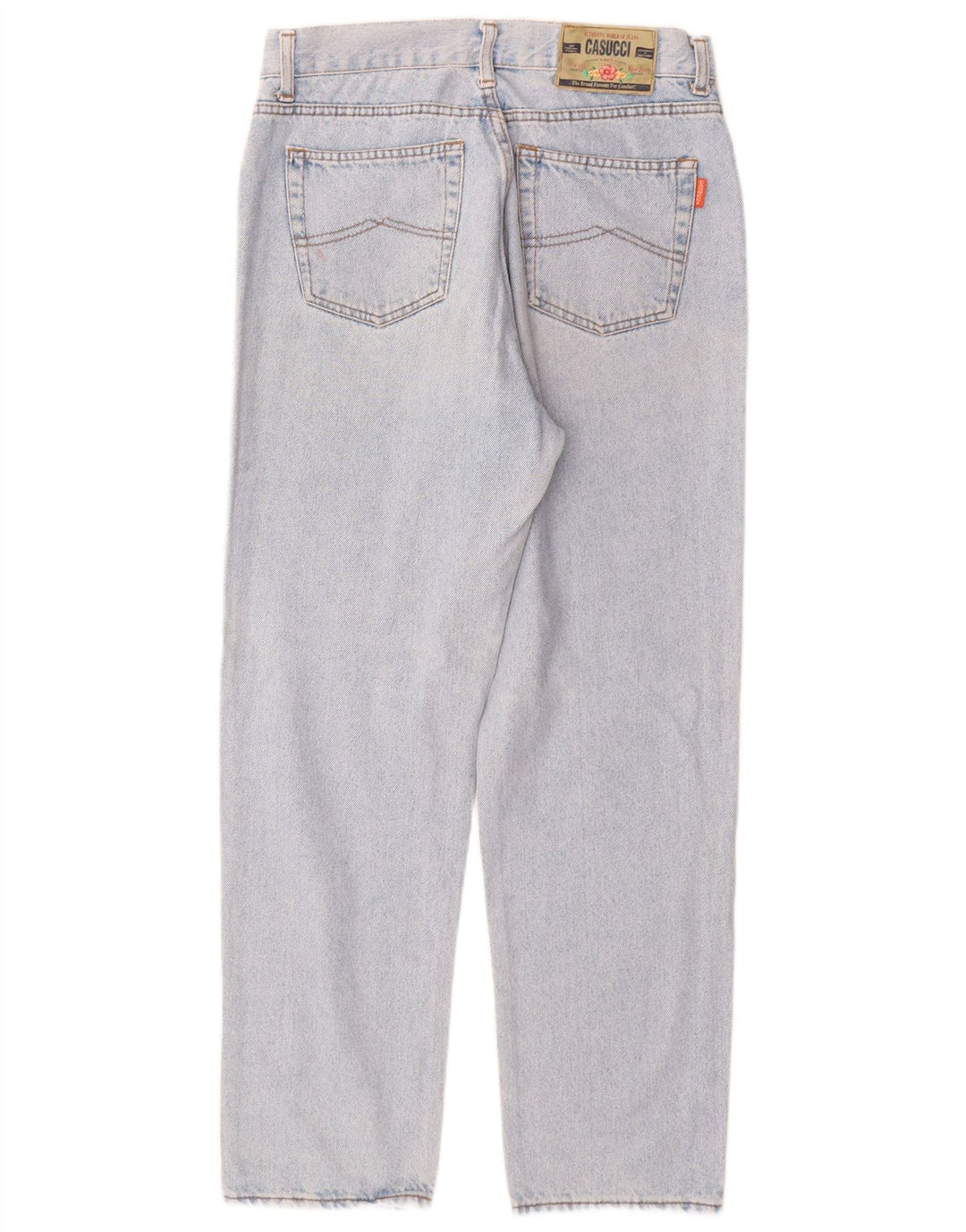 CASUCCI Vaqueros cónicos de cintura alta para mujer IT 50 XL W28 L29 Algodón azul