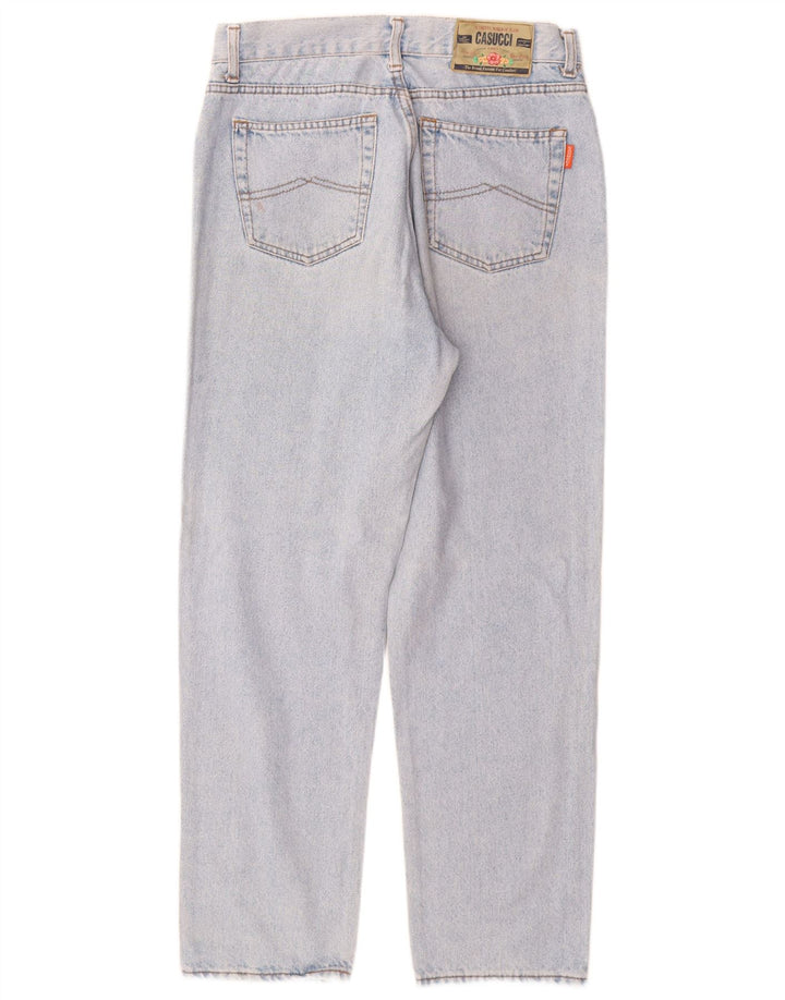 CASUCCI Vaqueros cónicos de cintura alta para mujer IT 50 XL W28 L29 Algodón azul