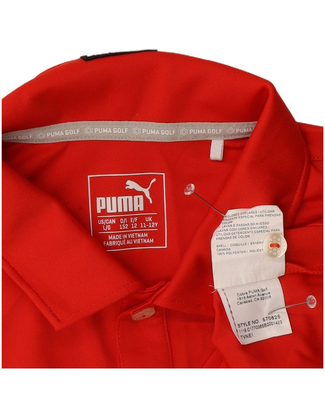 Puma Polo Niño 11-12 Años Rojo Poliéster