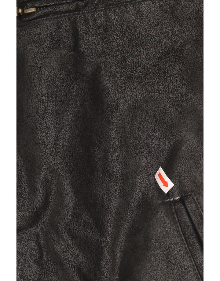 Bata Chaqueta de cuero para hombre IT 48 Cuero negro mediano