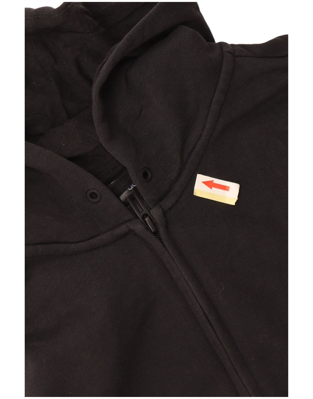 Adidas - Sudadera con capucha y cremallera para mujer, talla 40, talla grande, algodón negro