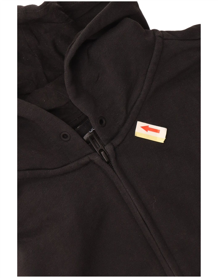 Adidas - Sudadera con capucha y cremallera para mujer, talla 40, talla grande, algodón negro