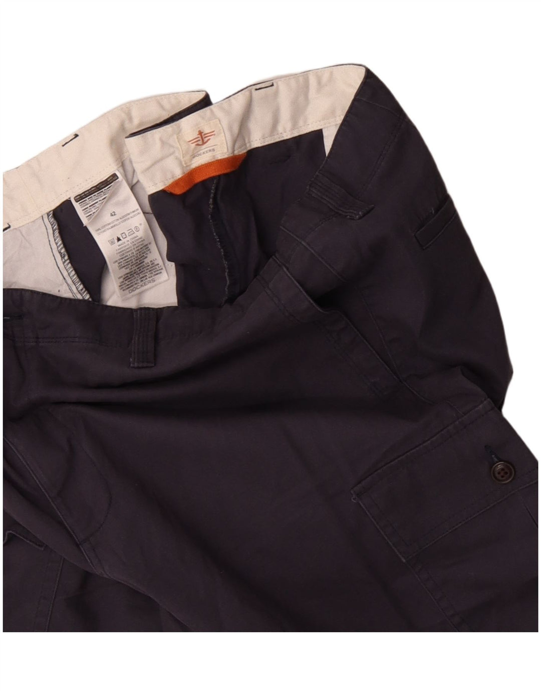 Dockers Pantalones cortos cargo para hombre W42 2XL Algodón azul marino