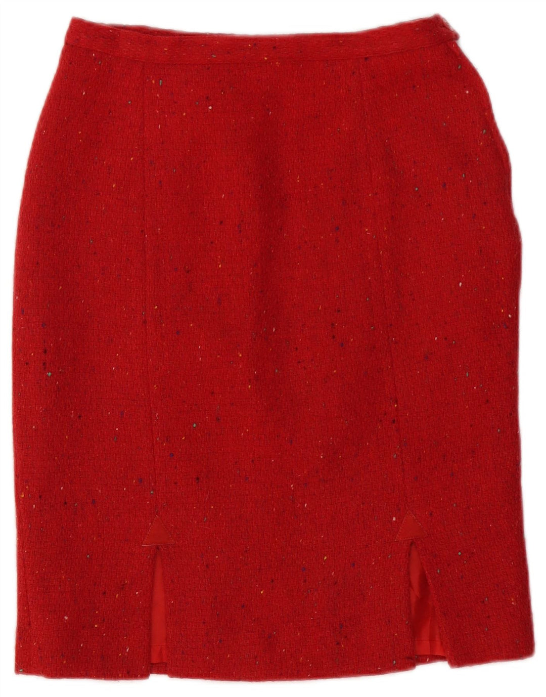 Falda lápiz para mujer Cacharel EU 40 Medium W26 Lana moteada roja