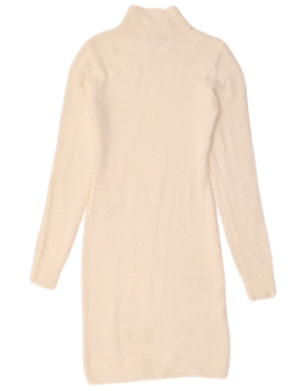 Jessica Simpson Vestido tipo jersey de manga larga para mujer UK 10 Small White Nylon