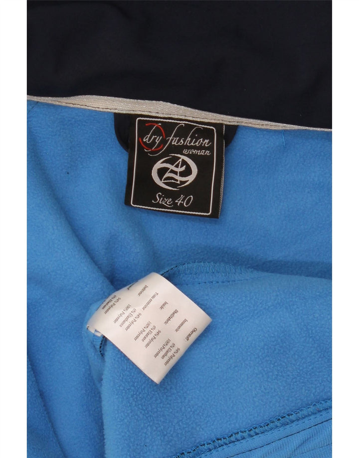 Chaqueta cortavientos con capucha vintage para mujer EU 40 Poliéster azul marino medio
