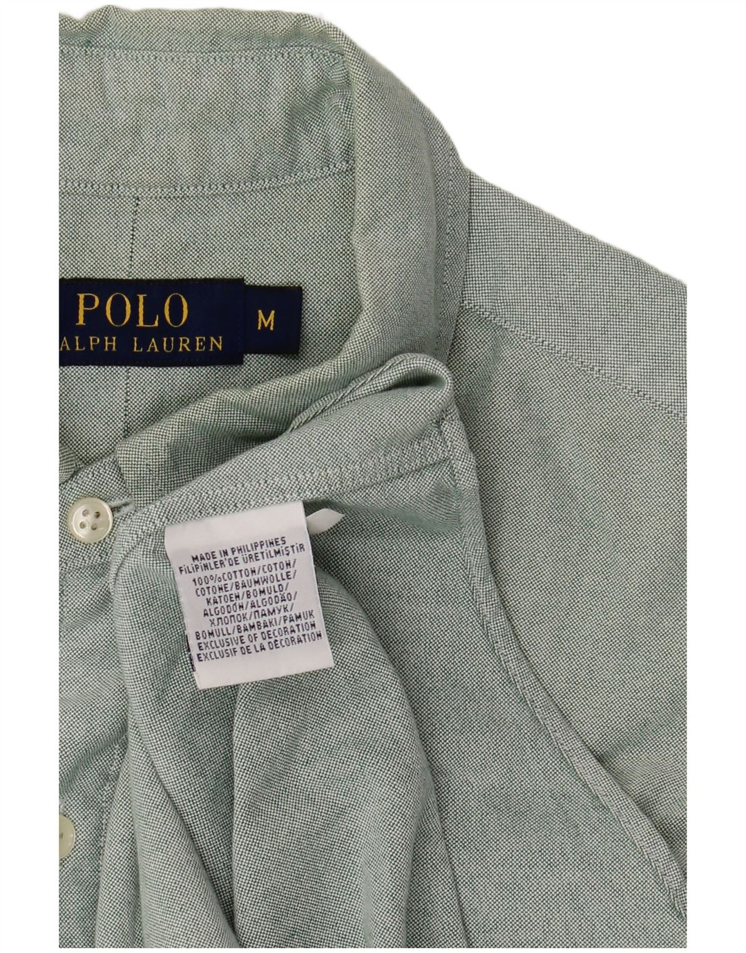 POLO RALPH LAUREN Camisa Hombre Algodón Verde Medio