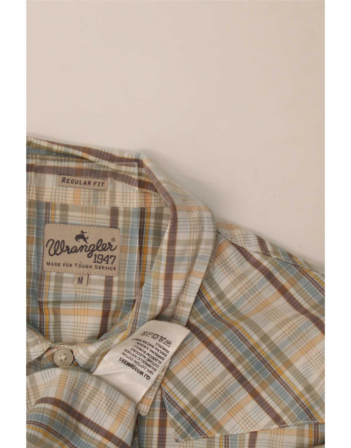Wrangler Camisa Regular Fit De Manga Corta Para Hombre Cuadros Multicolores Medianos