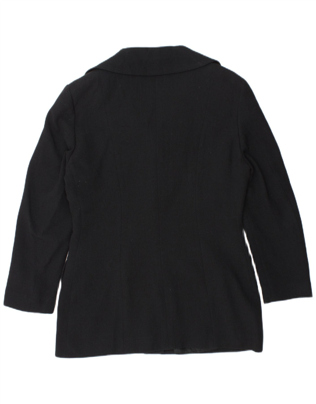 Vintage mujer 4 botones Blazer chaqueta IT 48 XL lana azul marino