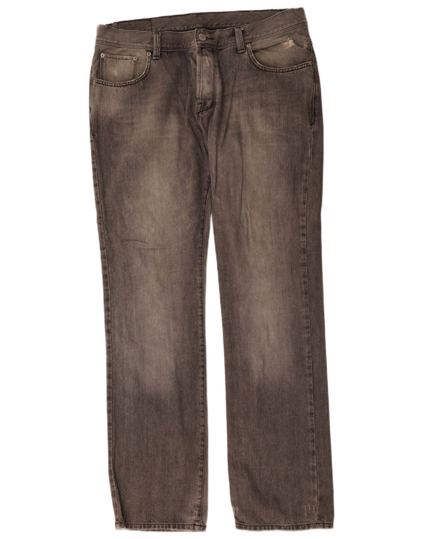 Zara Jeans rectos para hombre EU 38 Small W38 L35 Algodón gris