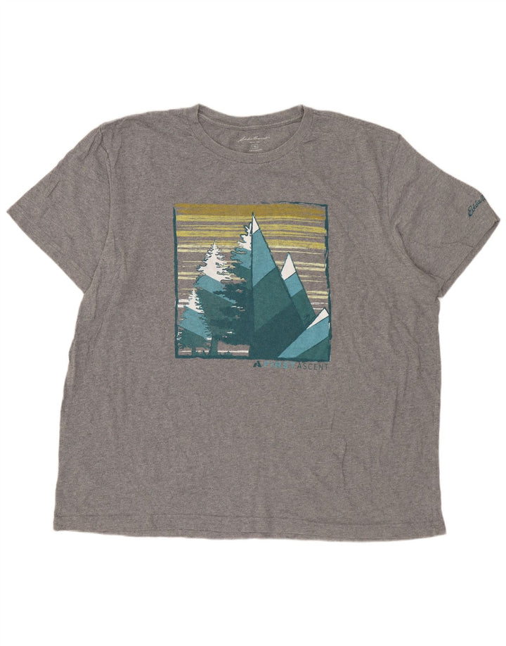 EDDIE BAUER Camiseta gráfica para hombre Top XL Algodón gris