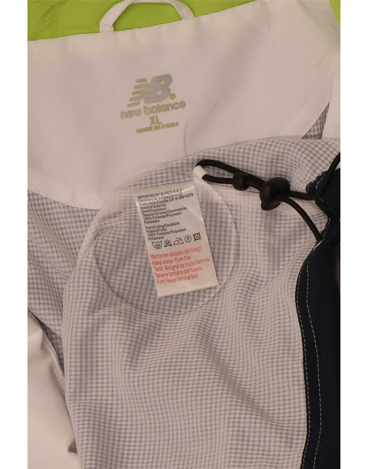 New Balance Hombre Chándal Top Jacket XL Blanco Colorblock Poliéster
