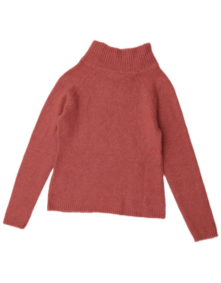 Fred Perry Suéter Corto con Cuello Alto para Mujer UK 10 Small Pink
