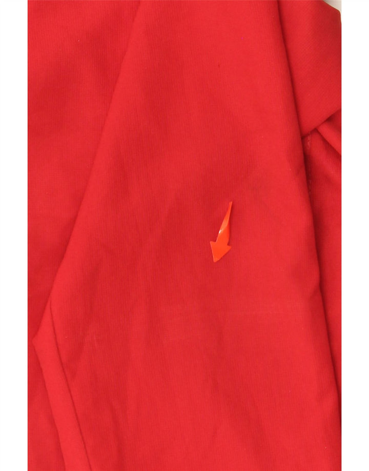 NIKE Boys Dri Fit Chándal Top Chaqueta 8-9 años Pequeño Rojo Poliéster