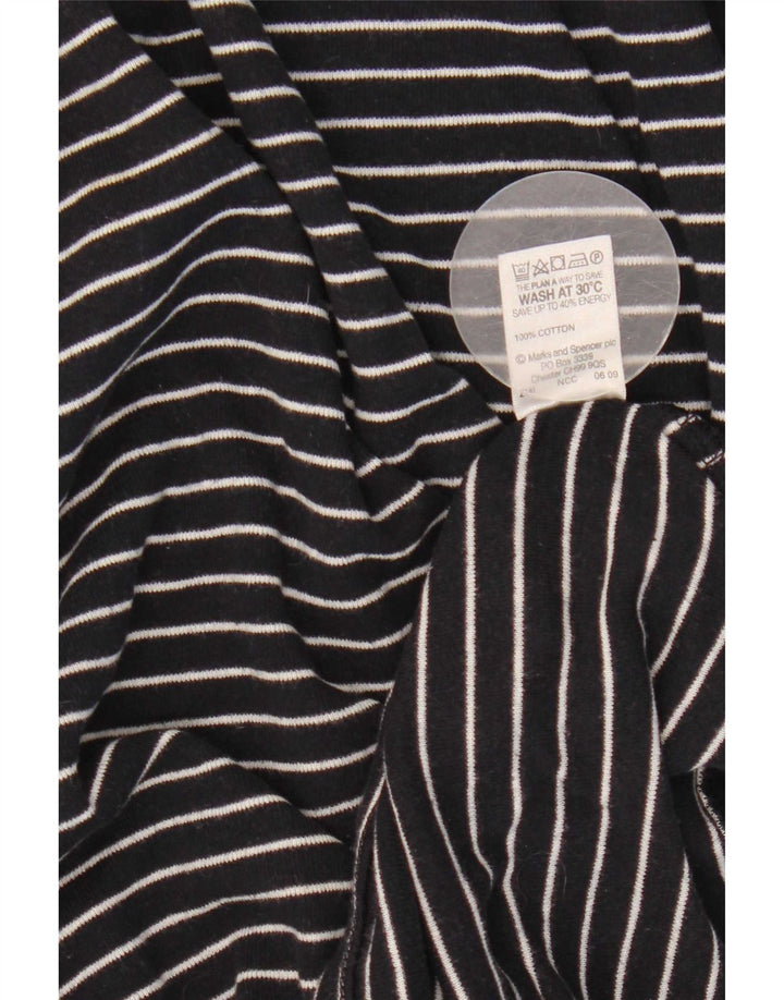 Marks & Spencer - Camiseta de manga larga para mujer, talla 40, talla grande, color azul marino