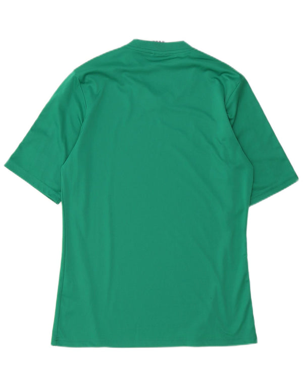 Adidas Mens Climalite Camiseta Top Pequeño Verde Poliéster