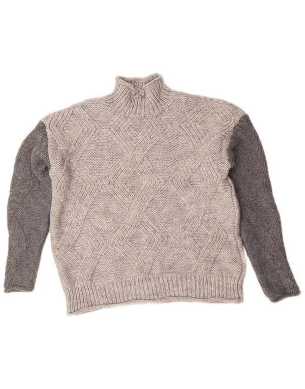 Marks & Spencer Suéter con Cuello Alto para Mujer UK 10 Small Grey