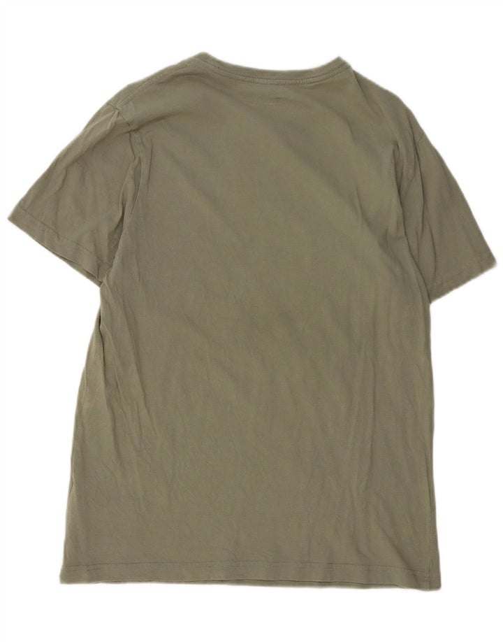 Hurley Hombre Camiseta Gráfica Top Algodón Verde Medio