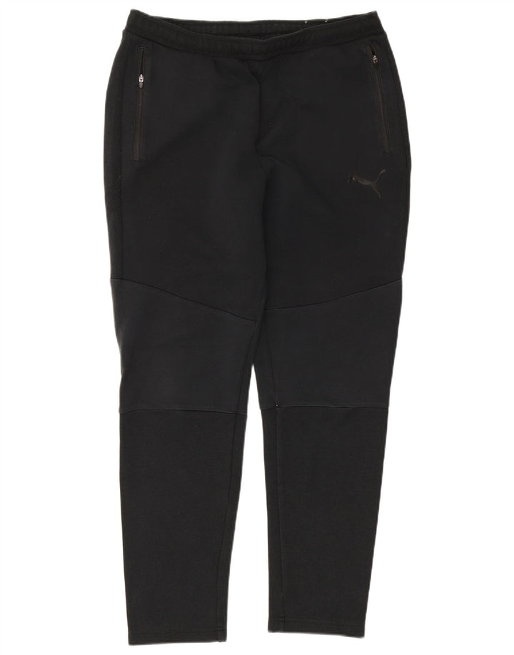 PUMA Pantalones de chándal para hombre, talla grande, algodón negro