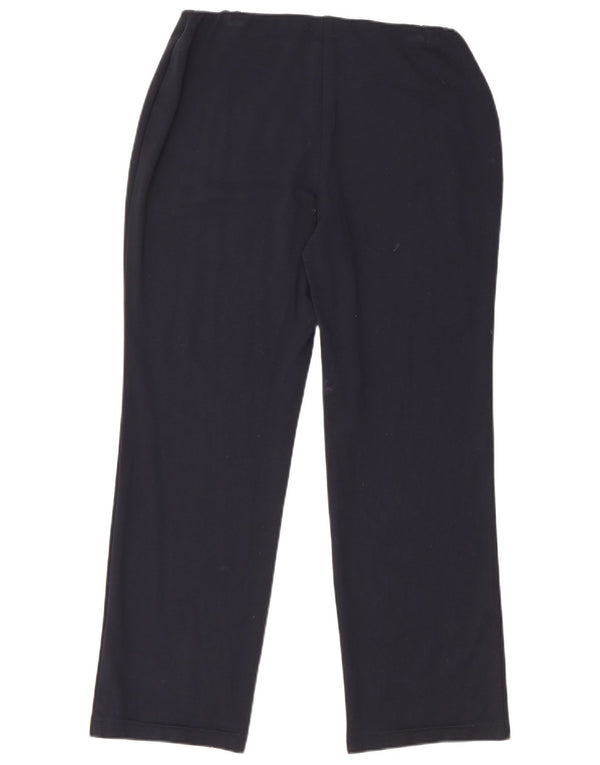 Marks & Spencer Pantalones Casuales Rectos para Mujer UK 12 Medium W30 L27 Negro