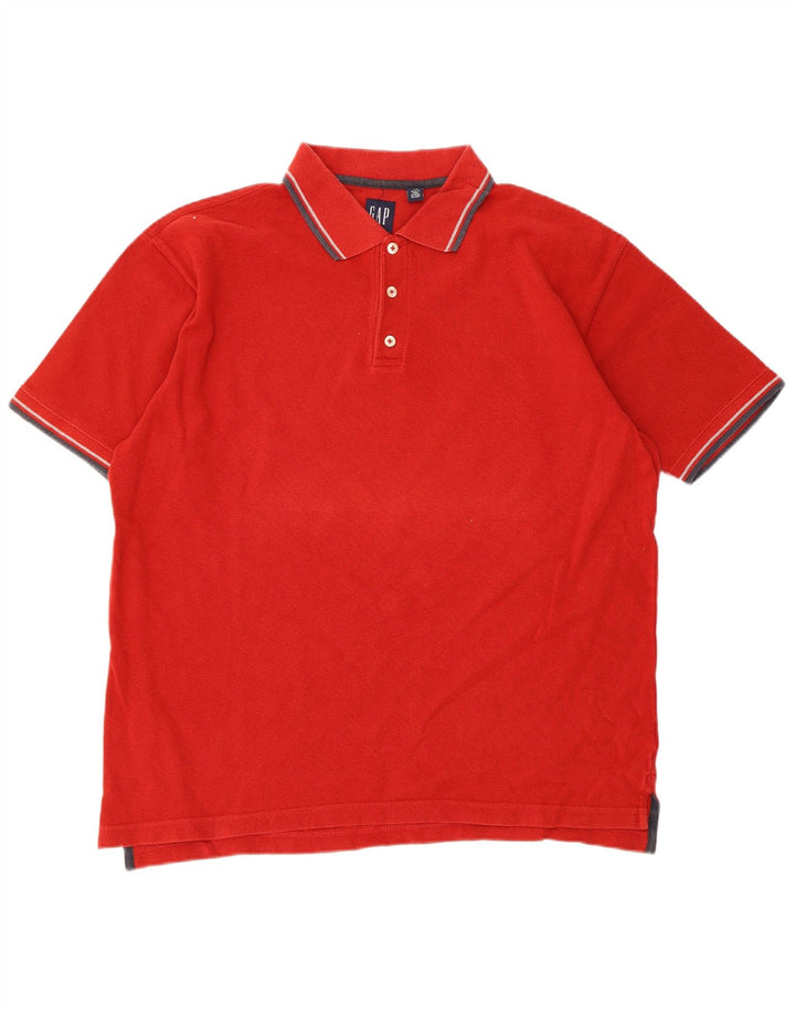 Polo Gap para hombre de algodón a rayas rojas grandes