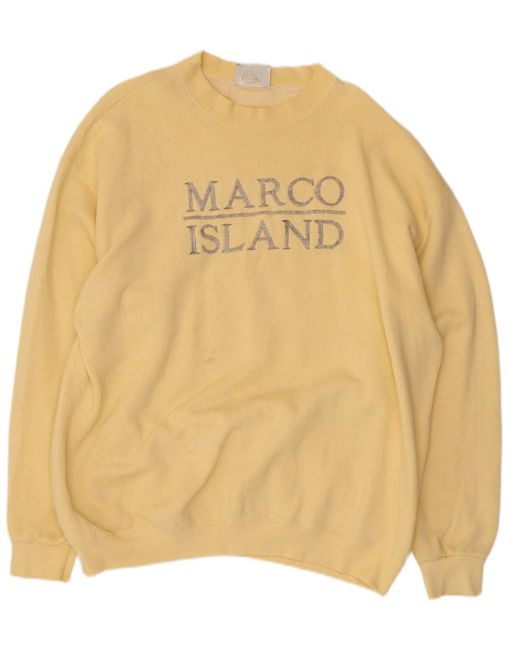 LEE Hombre Sudadera Gráfica Jumper XL Algodón Amarillo