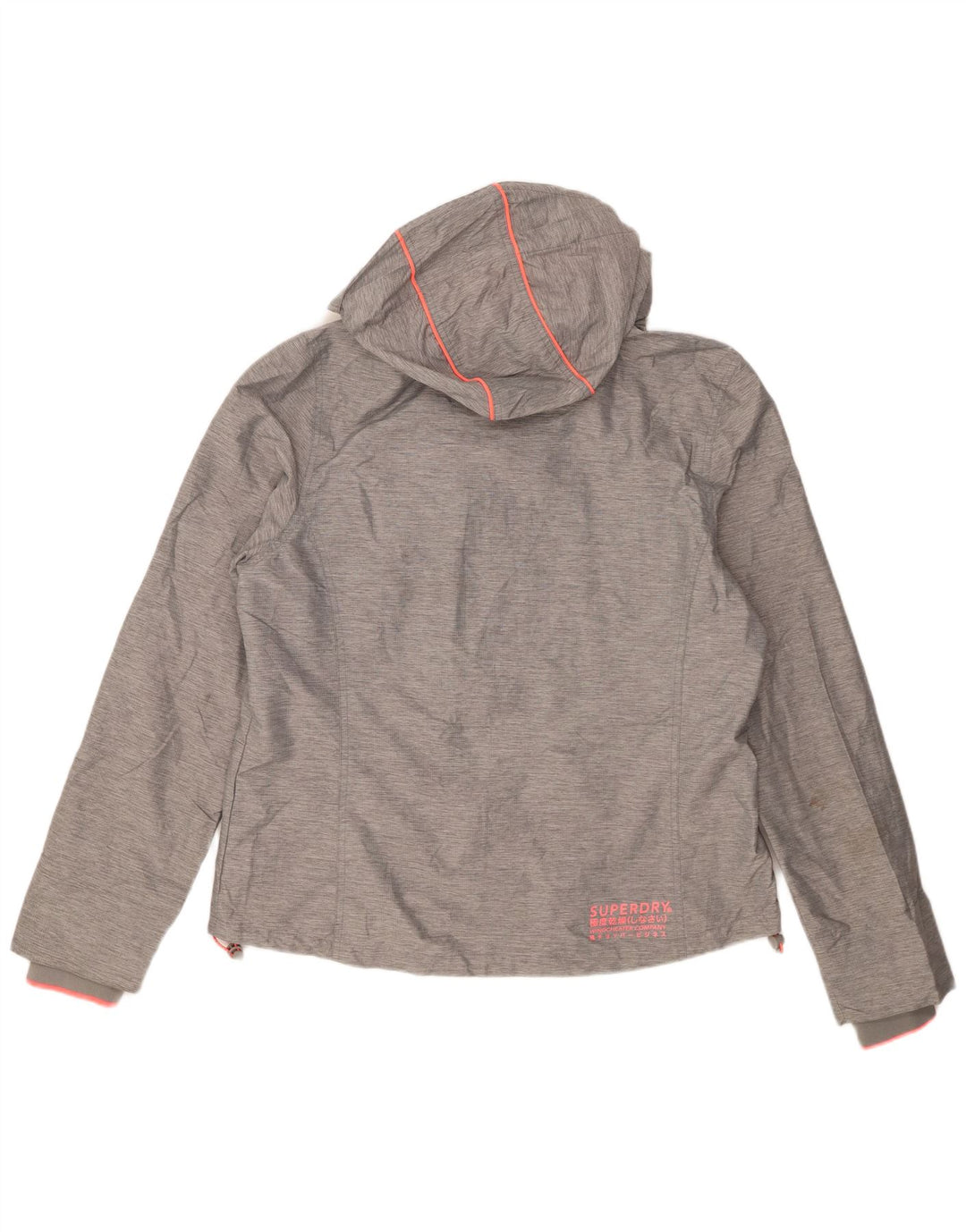 Chubasquero con capucha Superdry para mujer ES 40 XL Nylon gris