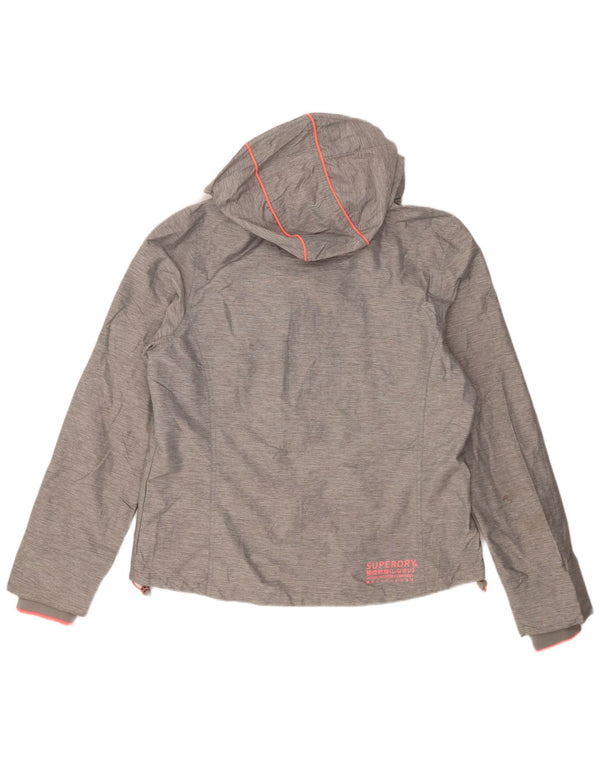 Chubasquero con capucha Superdry para mujer ES 40 XL Nylon gris