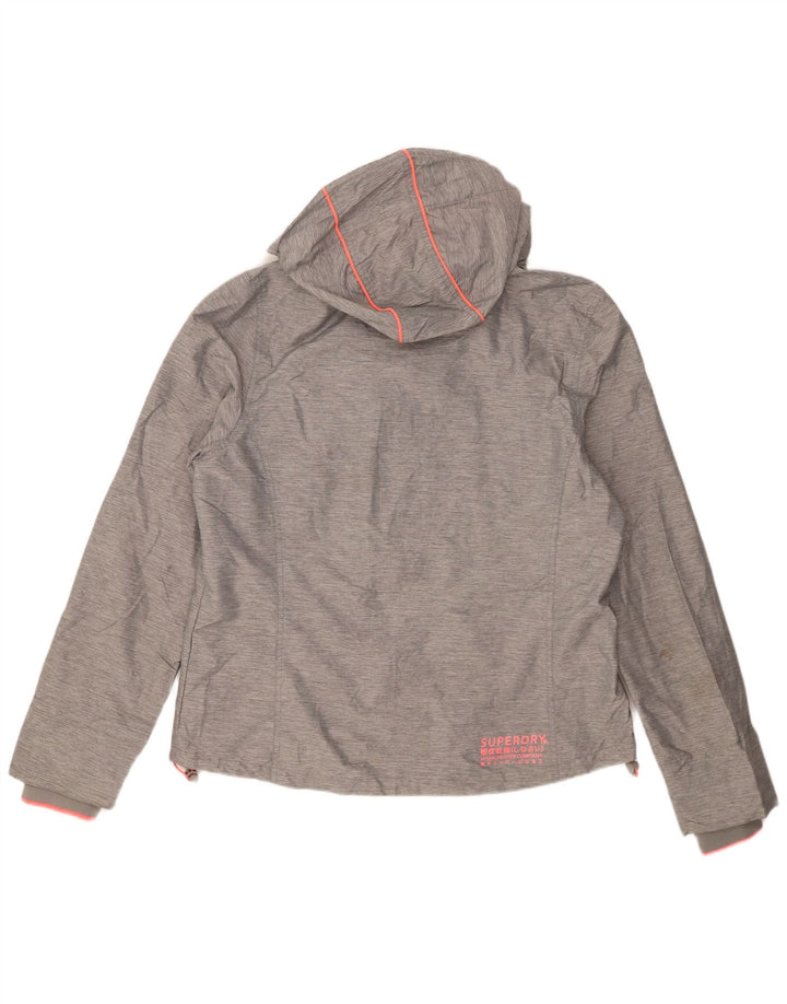 Chubasquero con capucha Superdry para mujer ES 40 XL Nylon gris