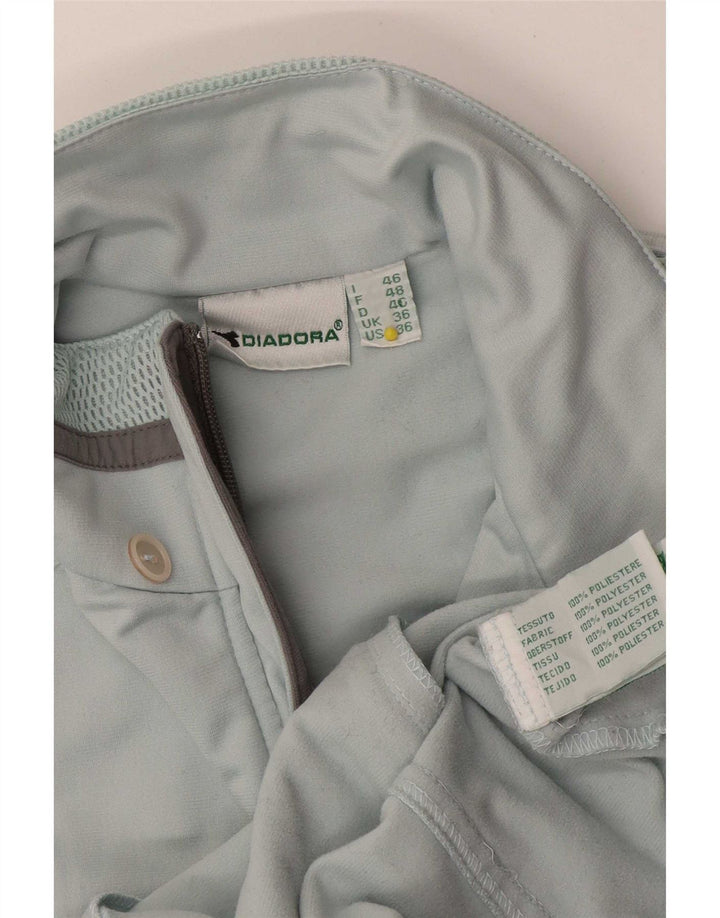 Diadora Chaqueta de chándal para mujer ES 36 Small Azul Poliéster