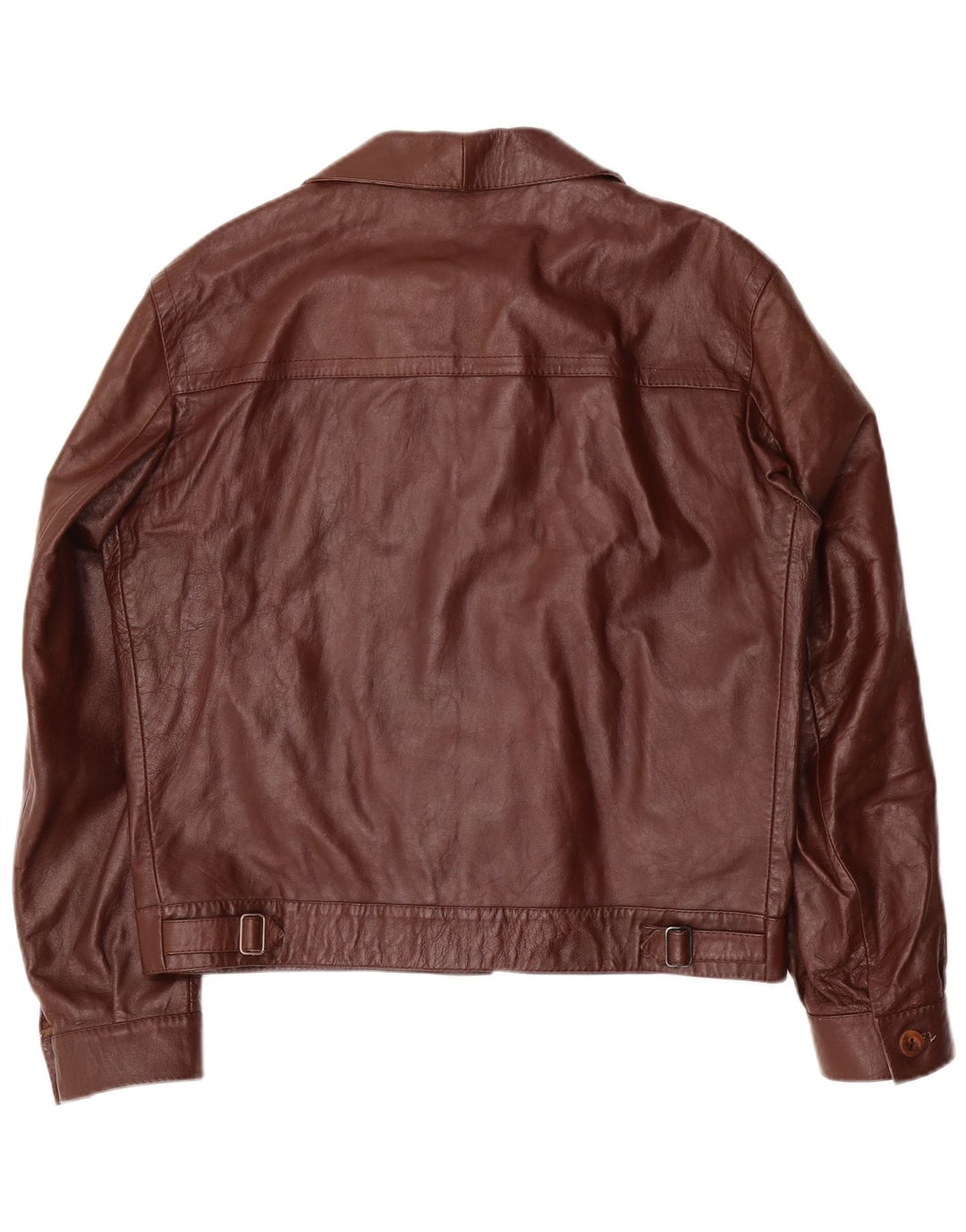 VINTAGE Chaqueta de cuero para hombre Reino Unido 38 Marrón medio