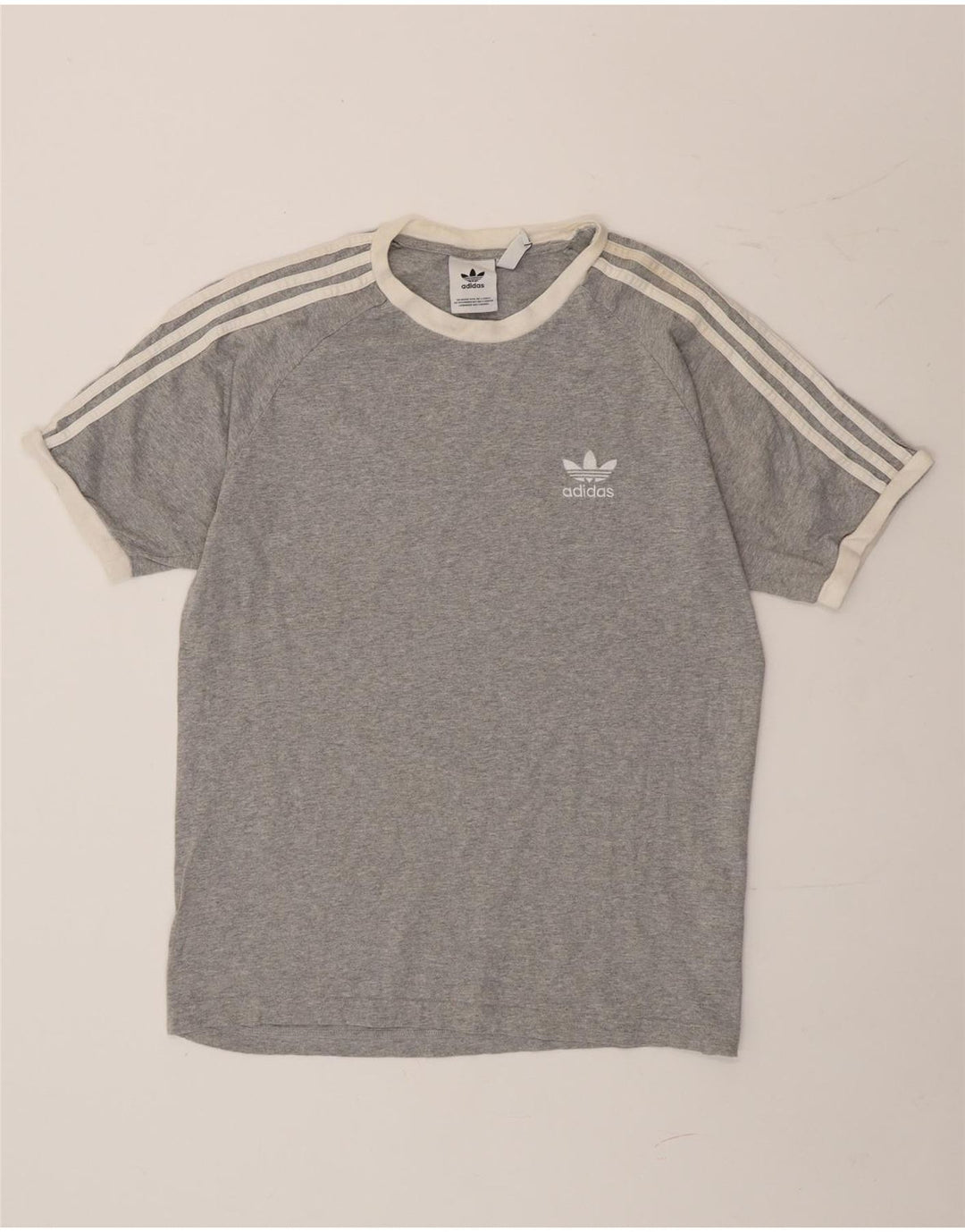 Adidas - Camiseta para hombre, talla grande, algodón gris