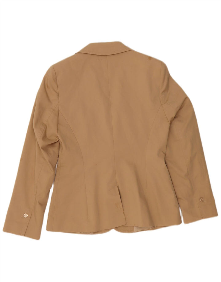 Oasis Chaqueta Blazer de 2 Botones para Mujer UK 42 Medio Beige Poliéster Clásico