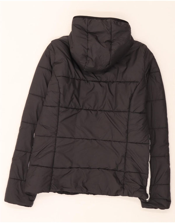 Adidas Chaqueta acolchada con capucha para mujer UK 46 Grande Poliéster negro