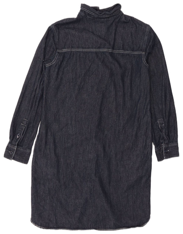 Lee Vestido camisero vaquero para mujer UK 44 Algodón azul marino mediano