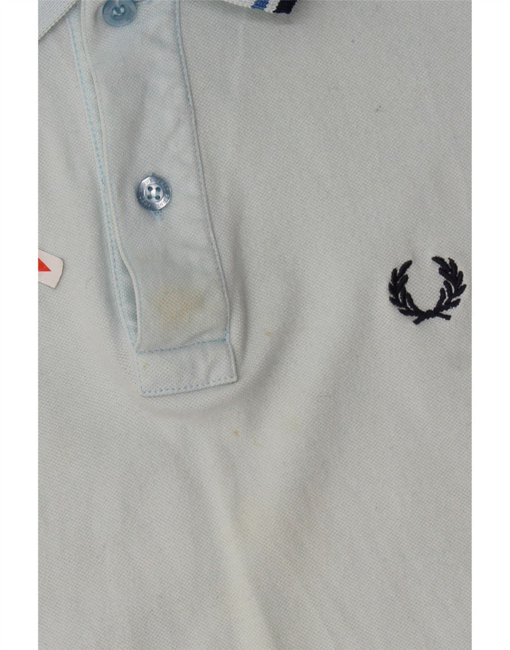 FRED PERRY Polo ligero y elástico para hombre de algodón azul pequeño