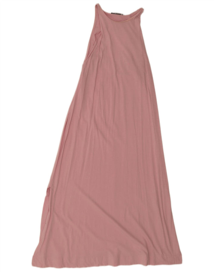 Zara Mujer Maxi Vestido Sin Mangas UK 42 Rosa Mediano