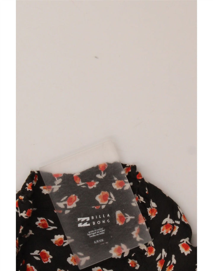 Billabong Blusa tipo camisa extragrande para mujer UK 10 Small Brown Floral