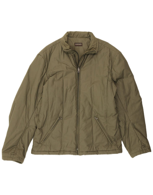Napapijri Chaqueta acolchada para hombre UK 44 2XL Algodón caqui