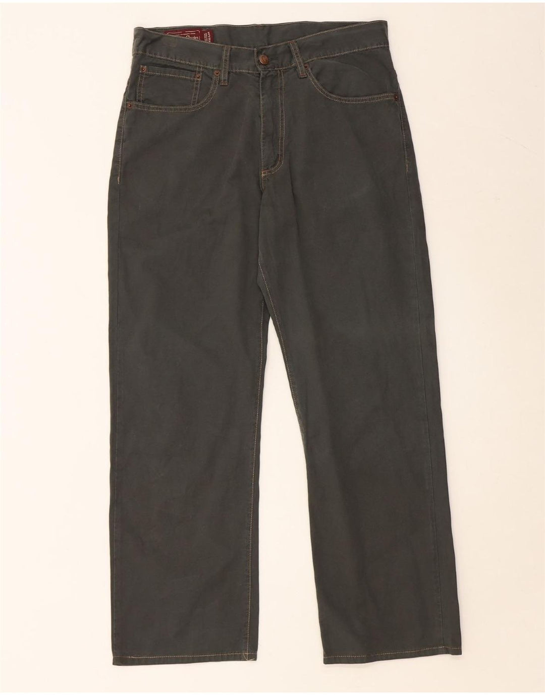 MARLBORO CLASSICS Pantalones casuales rectos para hombre W32 L28 Algodón verde