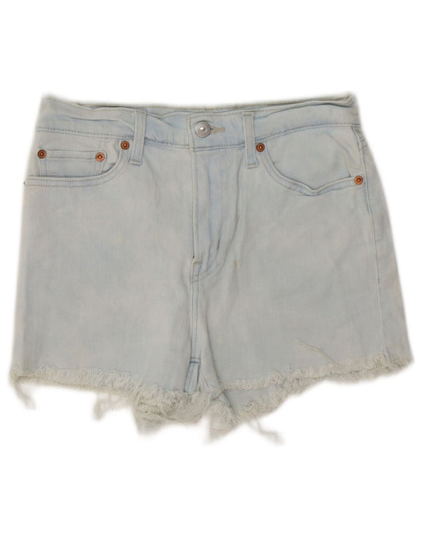 Levi's Mujer Vaqueros Cortos De Talle Alto W27 Small Blue Cotton