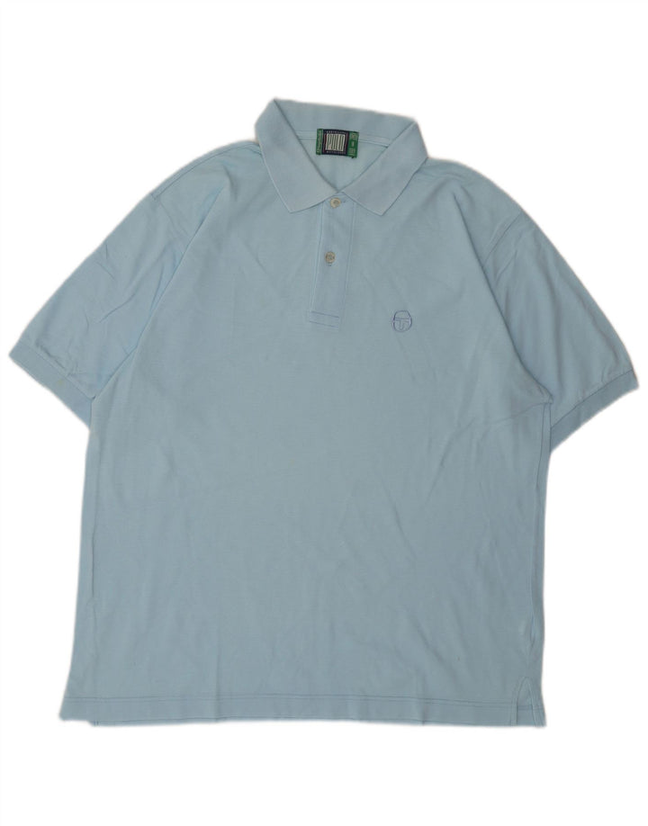 Sergio Tacchini Polo Hombre IT 50 Azul Medio Algodón
