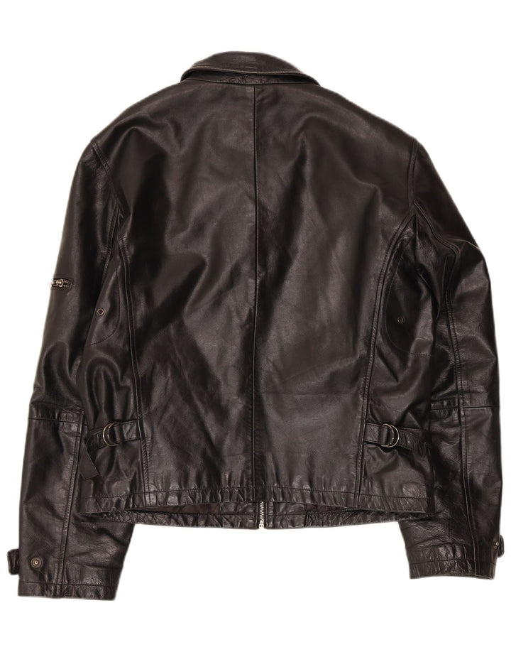 Conbipel Chaqueta de cuero para hombre IT 50 Grande Negro